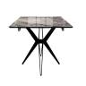 Стол DikLine DKS140 керамика Venetian Brown Light глянец, подстолье черное, опоры черные (2уп.)