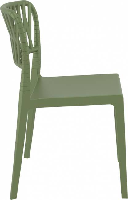 Стул пластиковый Portofino оливковый 520х560х830 мм