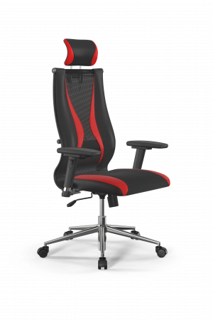 Кресло Sit 10 B2-170D - T+UMF(SY271)+Extra /Kb38/Wh09/D03P/H3mL-Pf-2D(M09.B23.G18.W01), черный-красный