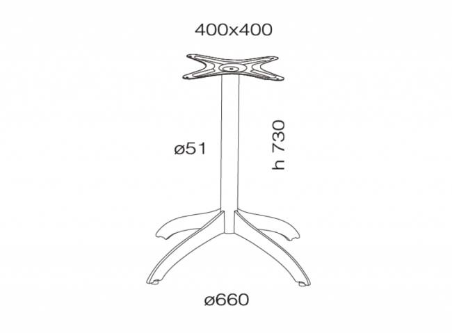 Подстолье металлическое Arya 331 Ø660x730 мм Подстолье металлическое Arya 331 Ø660x730 мм
