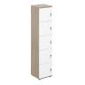 SG.818.OD.WH / Локер 5 ячеек 400х400х1866 / корпус: дуб темный; фасады: белый