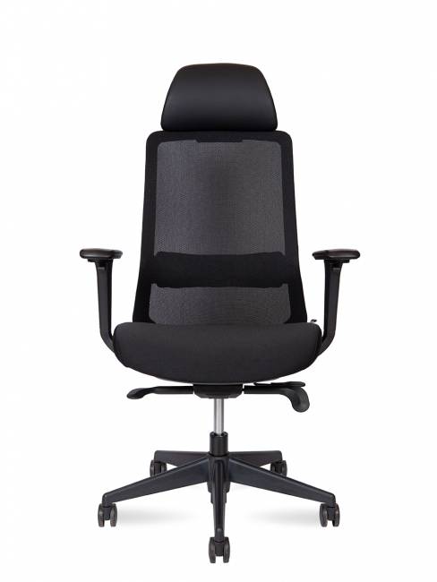 Кресло офисное / Como black / черный пластик / черная сетка / черная ткань Кресло офисное / Como black / черный пластик / черная сетка / черная ткань