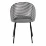 Стул Leo тёмно-серый с жаккардом