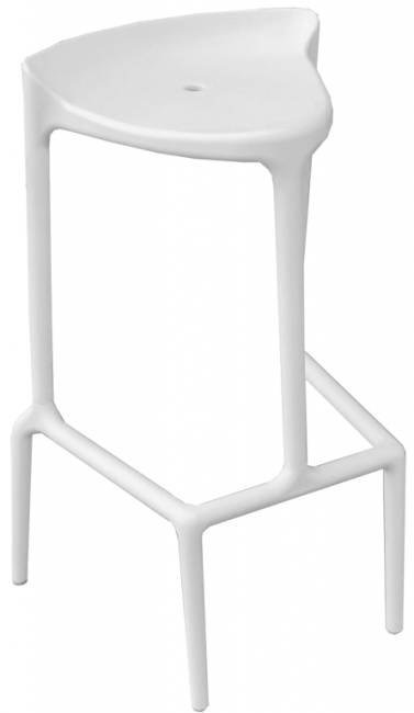 Табурет пластиковый барный Happy белый 480х410х805 мм