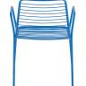Стул с подлокотниками Дели металл голубой