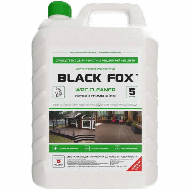 Чистящее средство для террасных досок из ДПК BLACK FOX WPC CLEANER, 5 л