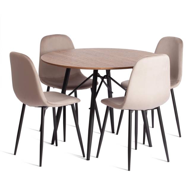 Стул Breeze/Бриз (мод. 4724)/2 шт. в упаковке велюр/металл, 44х53х87см, кофейный (HLR9)/черный (Комплект из 2 шт.) кофейный Велюр/металл Стул Breeze/Бриз (мод. 4724)/2 шт. в упаковке велюр/металл, 44х53х87см, кофейный (HLR9)/черный (Комплект из 2 шт.) кофейный Велюр/металл