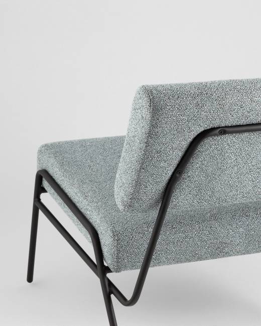 Кресло Теллинг шенилл серо-синий