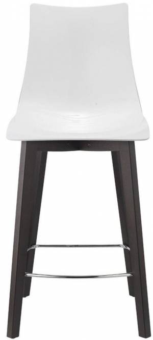 Стул полубарный пластиковый Natural Zebra Antishock венге, белый 460х500х1040 мм