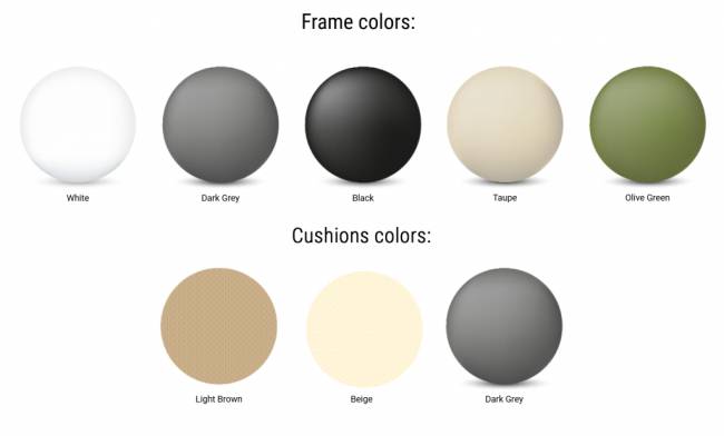 Диван пластиковый двухместный с подушками Portofino Lounge темно-серый, темно-серый 1600х800х690 мм Диван пластиковый двухместный с подушками Portofino Lounge темно-серый, темно-серый 1600х800х690 мм