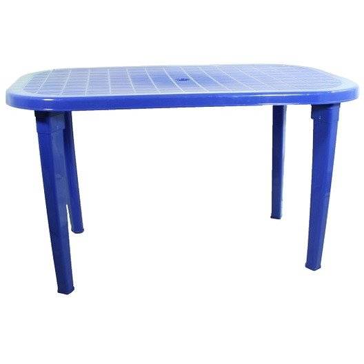 Стол пластиковый овальный синий