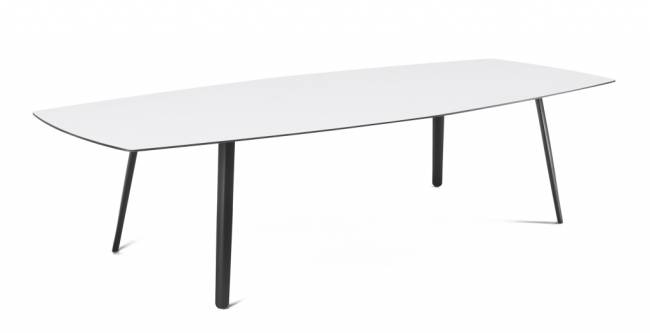 Стол ламинированный Squid черный, белый 2990х1290х730 мм