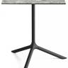 Стол ламинированный обеденный складной Tripe Maxi Folding черный, зернистый 700х700х740 мм