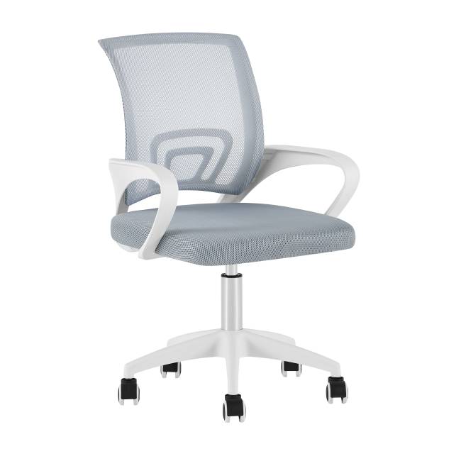 Кресло офисное TopChairs Simple SN серый пластик белый