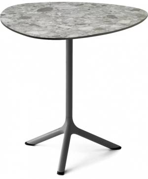 Стол ламинированный обеденный Tripe антрацит, зернистый 640х640х740 мм