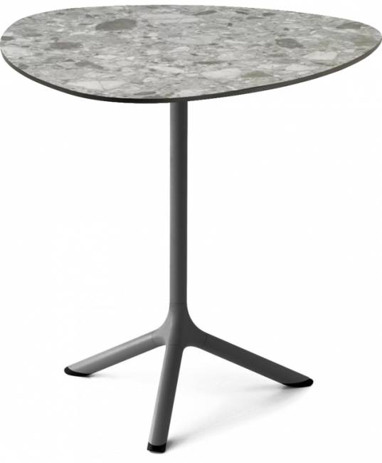 Стол ламинированный обеденный Tripe антрацит, зернистый 640х640х740 мм