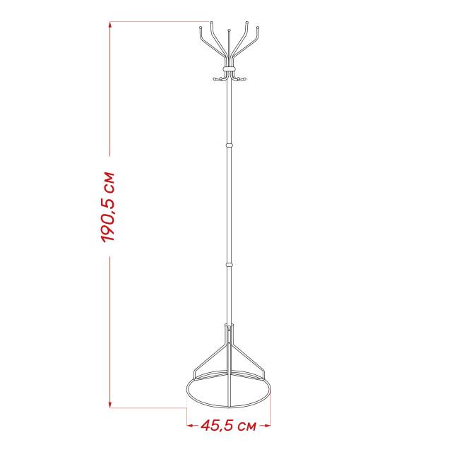 Вешалка напольная Leset Порто-2 Чёрный