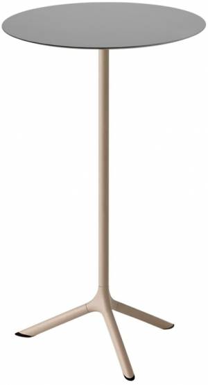 Стол ламинированный барный Tripe тортора, светло-серый Ø600х1100 мм