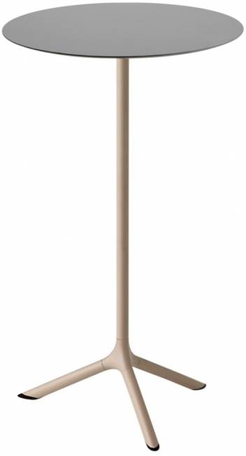 Стол ламинированный барный Tripe тортора, светло-серый Ø600х1100 мм