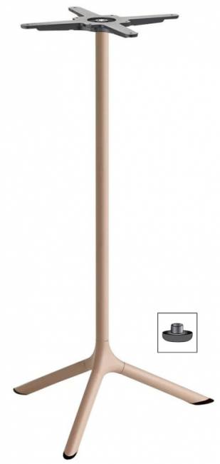 Стол ламинированный барный Tripe тортора, светло-серый Ø600х1100 мм