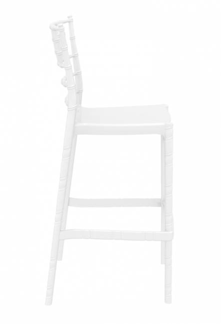 Стул пластиковый барный Chiavari Bar 75 белый 480х520х1130 мм
