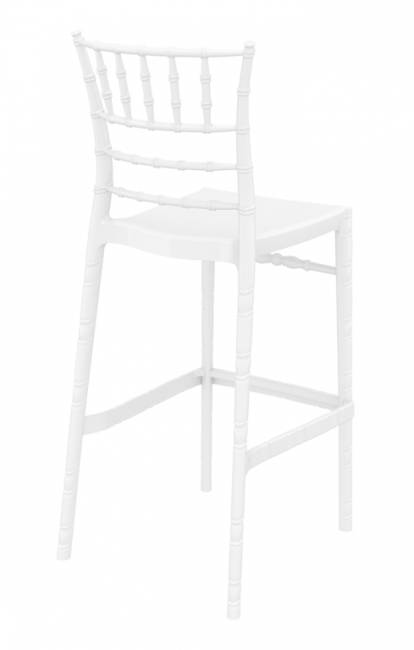 Стул пластиковый барный Chiavari Bar 75 белый 480х520х1130 мм