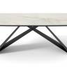 Стол DikLine SKY220 Керамика Ostra Bianco (мрамор глянец белый)/подстолье черное/опоры черные (2 уп.) Стол DikLine SKY220 Керамика Ostra Bianco (мрамор глянец белый)/подстолье черное/опоры черные (2 уп.)