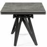 Керамический стол Вилсон 160(220)х89 серый мрамор baolai / черный