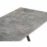Керамический стол Вилсон 160(220)х89 серый мрамор baolai / черный