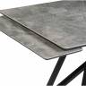 Керамический стол Вилсон 160(220)х89 серый мрамор baolai / черный