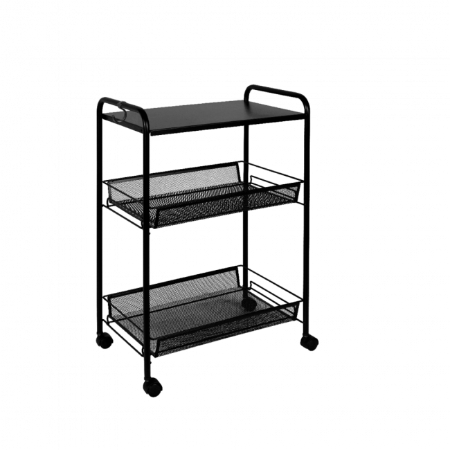 Этажерка  Ладья 33КС 3 полки, черный