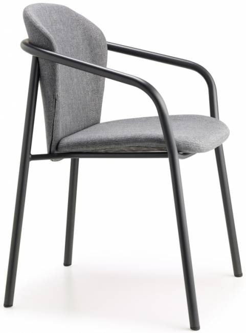 Кресло с обивкой Finn антрацит, серый 580х550х780 мм