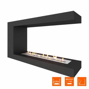 Биокамин торцевой SteelHeat LONG 1000 (Стандарт)