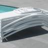 Шезлонг-лежак пластиковый Atlantico белый 1720-2040х700х350 мм