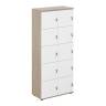 SG.820.OD.WH / Локер 10 ячеек 800х400х1866 / корпус: дуб темный; фасады: белый