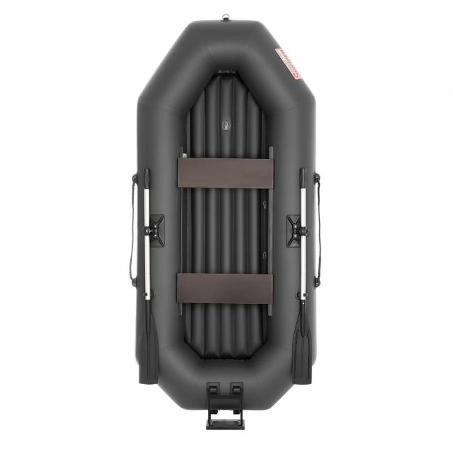 Лодка Шкипер А260нт навесной транец, надувное дно серый Тонар