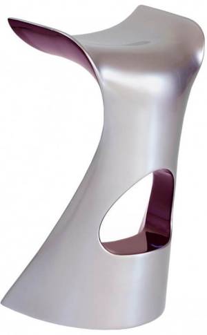 Стул барный пластиковый Koncord Anniversary Edition хромированный, жемчужный фиолетовый 430х400х760 мм