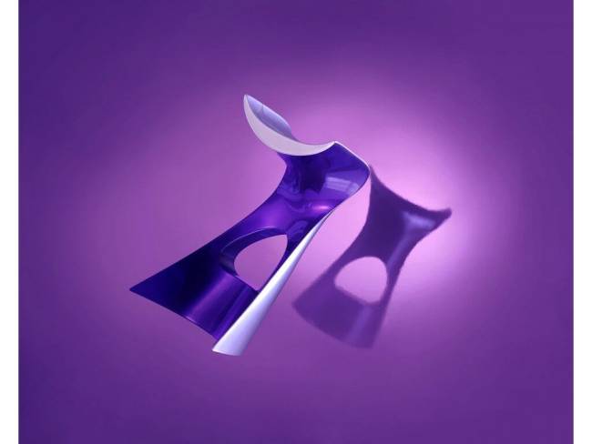 Стул барный пластиковый Koncord Anniversary Edition хромированный, жемчужный фиолетовый 430х400х760 мм Стул барный пластиковый Koncord Anniversary Edition хромированный, жемчужный фиолетовый 430х400х760 мм