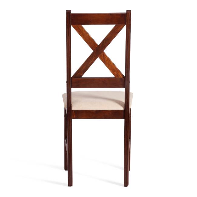 Стул CROSSMAN NEW, Многослойный березовый шпон, 41х40x100 см, cappuchino/велюр бежевый (Комплект из 2 шт.) коричневый Многослойный березовый шпон