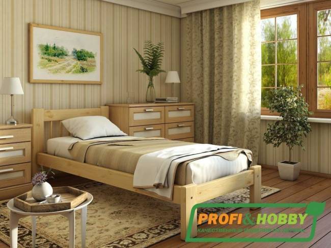 Кровать деревянная "Дачная" 800 х 2000, сосна