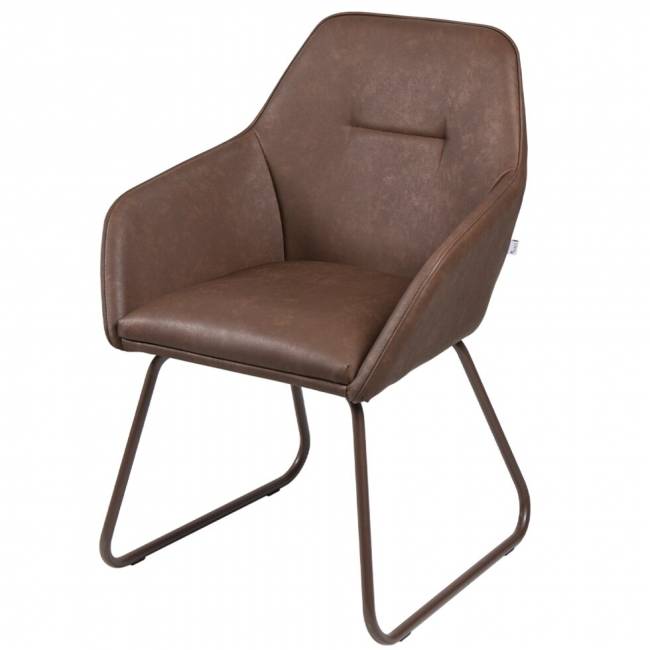 Стул "Ортон ПЛ" Из металла и экокожи 61,5х58х87,5 Коричневый