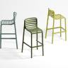 Стул пластиковый барный Doga Stool грушевый 510х515х985 мм