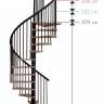 Винтовая лестница SPIRAL EFFECT d120
