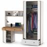 Компьютерный стол и шкаф Вуди цвет белый премиум/дуб крафт золотой