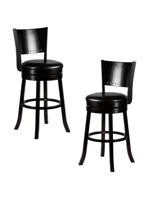 Набор 2 шт Вращающийся полубарный стул DOBRIN TONY COUNTER, капучино, черный
