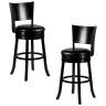 Набор 2 шт Вращающийся полубарный стул DOBRIN TONY COUNTER, капучино, черный