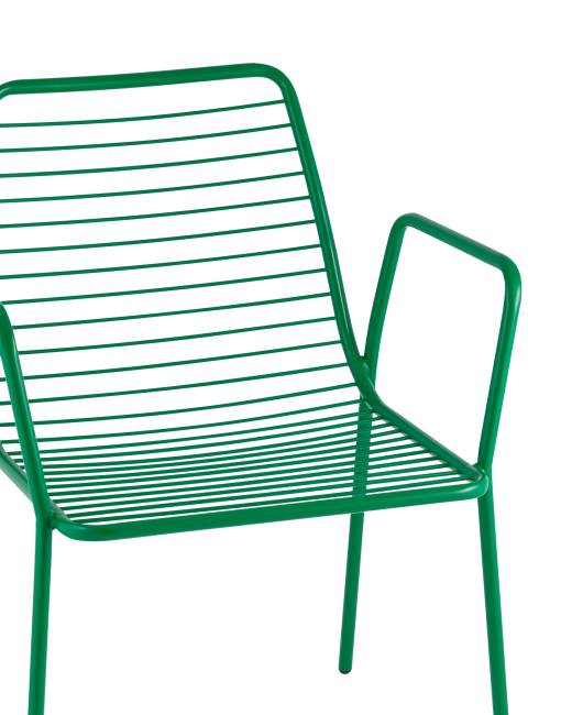 Стул с подлокотниками Дели металл зеленый