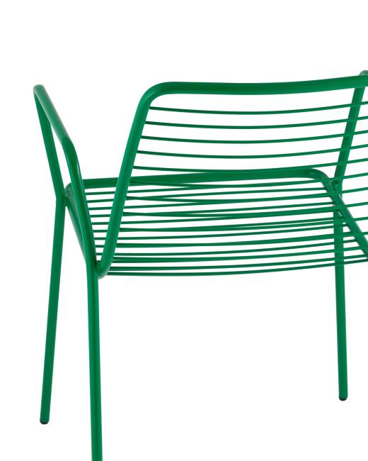 Стул с подлокотниками Дели металл зеленый