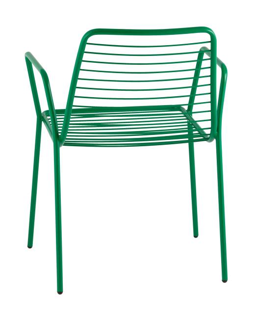Стул с подлокотниками Дели металл зеленый