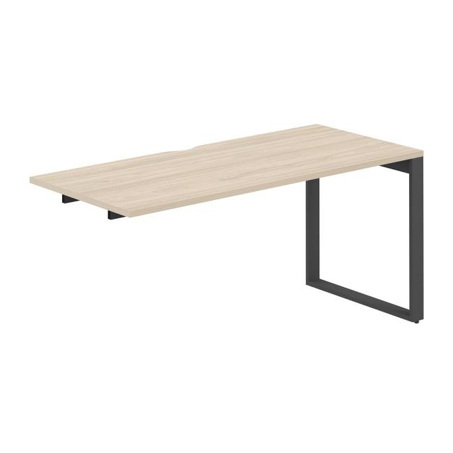 AG.186.AR.V.72.AN / Секция рабочей станции 1600х700х750 / профиль О-образный: 70х20 антрацит; столешница с вырезом; столешница: акация равелло